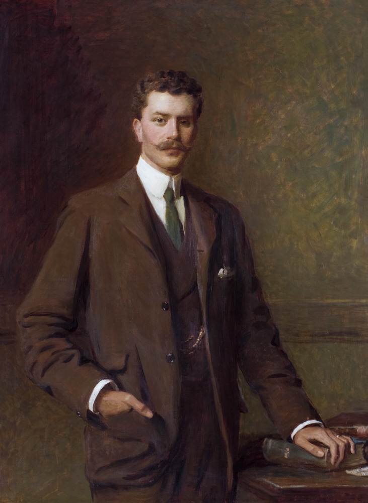 Walter FitzUryan Rhys, 7th Baron Dynevor of Dynevor (1873-1956) by William Edwards Miller (fl.1873 – after 1929), in the Dining Room at Newton House, Dinefwr, Carmarthenshire. © National Trust Images/John Hammond
