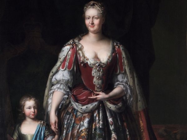Queen Caroline of Ansbach (1683–1737), with her son, later the Duke of Cumberland, c.1730. © Richmond upon Thames Borough Art Collection
