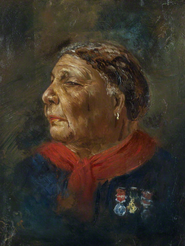 Mary Jane Seacole (née Grant) (1805-1881), Jamaican nurse, adventurer and writer, by Albert Charles Challen (1847-1881), oil on panel, 1869. © National Portrait Gallery, London; Purchased with help from the National Lottery through the Heritage Lottery Fund, and Gallery supporters, 2008