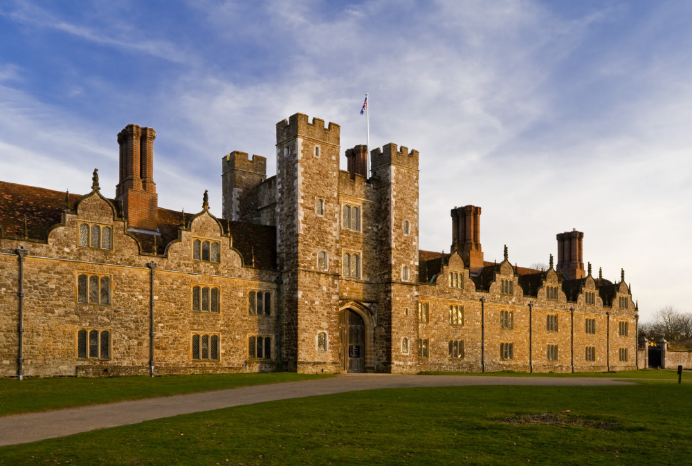 The west front of Knole, Kent. The central gatehouse was built by Henry VIII between 1543 and 1548, with later additions to the west front in the seventeenth-century. National Trust, Knole, Kent ©National Trust Images/Robert Morris