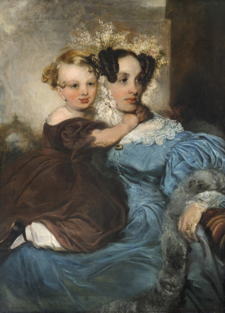 called Portrait of Mrs Mary Linsdell (b1805) and her daughter Annie (b1841) by John Robert Wildman (1788—1843) © Valence House Museum