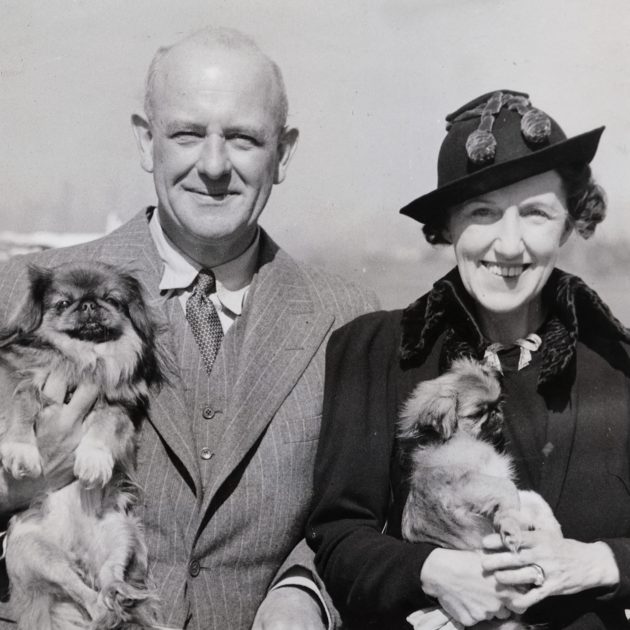 P.G. Wodehouse, novelist, and his wife Ethel May Wayman Wodehouse, by unknown photographer bromide press print, 1944 © National Portrait Gallery, London.