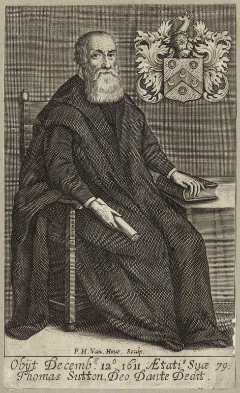 Portrait of Thomas Sutton, 1677, engraved by Frederick Hendrik van Hove (c. 1628-98). Courtesy of The Charterhouse
