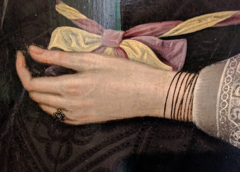 Portrait of Anne Fanshawe (1607-28), 1st wife of Thomas 1st Viscount Fanshawe by Marcus Gheeraerts the Younger, c. 1628, Valence House Museum, LDVAL 11