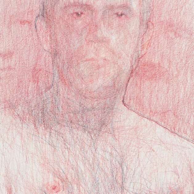 Terry Higgins ('Terry Higgins – Three Ages of Terry') by Curtis Holder, 2023. Coloured pencil on paper. Given by Terrence Higgins Trust. National Portrait Gallery Primary Collection, NPG 7162.