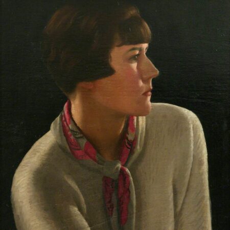 Self Portrait by Dod Procter, 1920-1930. Private Collection, on loan to Penlee House Gallery & Museum. © The artist's estate / Bridgeman Images. Image credit: Penlee House Gallery & Museum