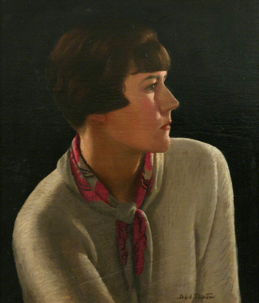 Self Portrait by Dod Procter, 1920-1930. Private Collection, on loan to Penlee House Gallery & Museum. © The artist's estate / Bridgeman Images. Image credit: Penlee House Gallery & Museum