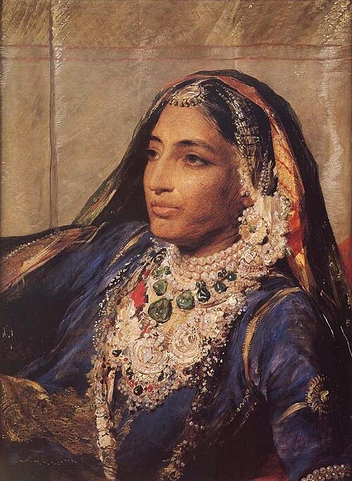 Portrait of Jind Kaur by George Richmond, 1863. © Historic Royal Palaces / Courtesy of the Kapany Collection, The Sikh Foundation