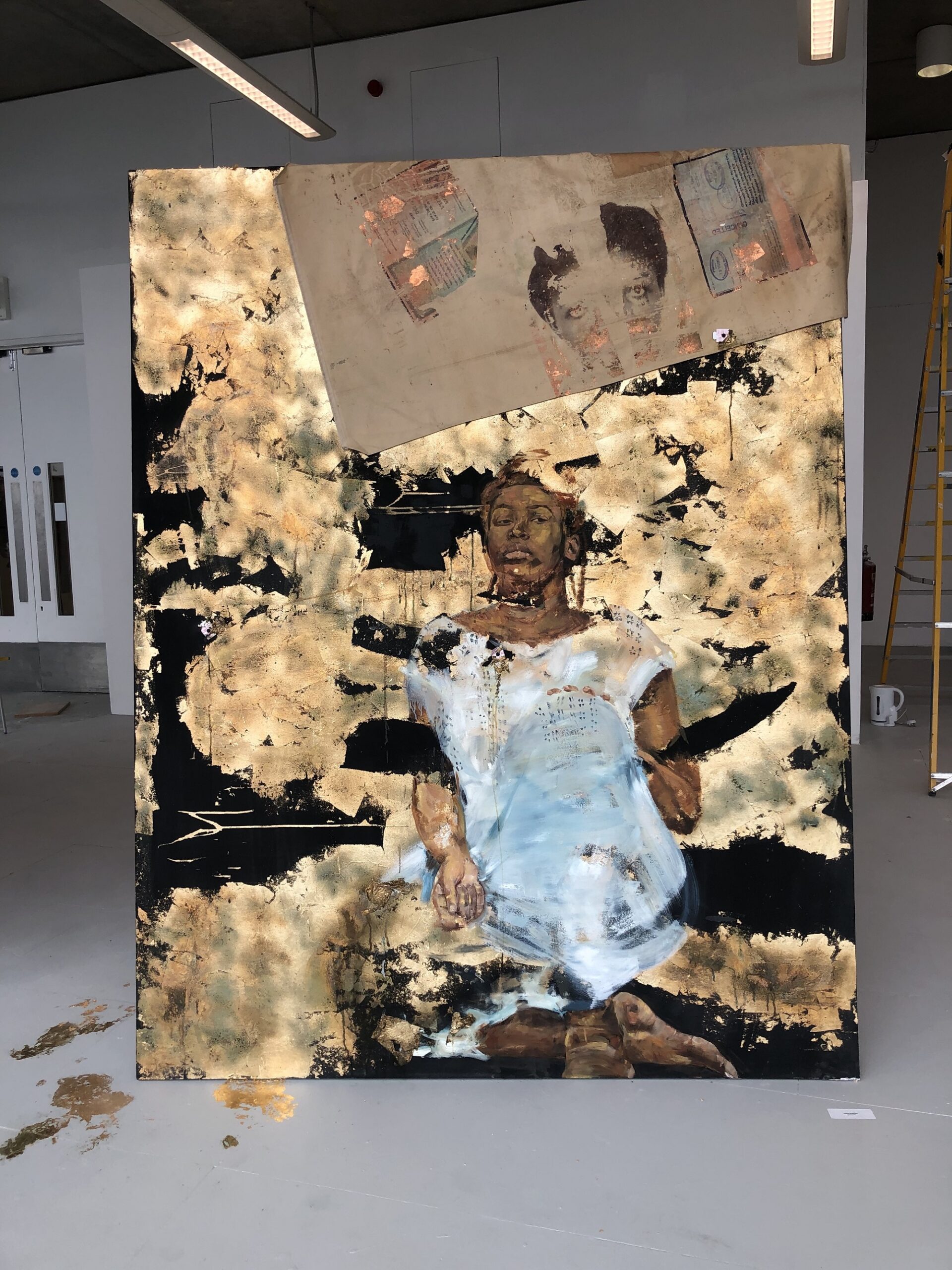 The Vulnerable Disposition (2019) by Emma Prempeh. Oil and acrylic on canvas. Image courtesy of The Ingram Collection © Emma Prempeh.