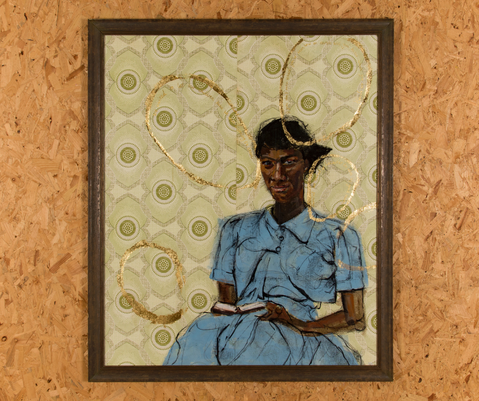 Portrait of Mrs Elvy Morton by Yvadney Davis. Commissioned for 100 Black Women Who Have Made A Mark.